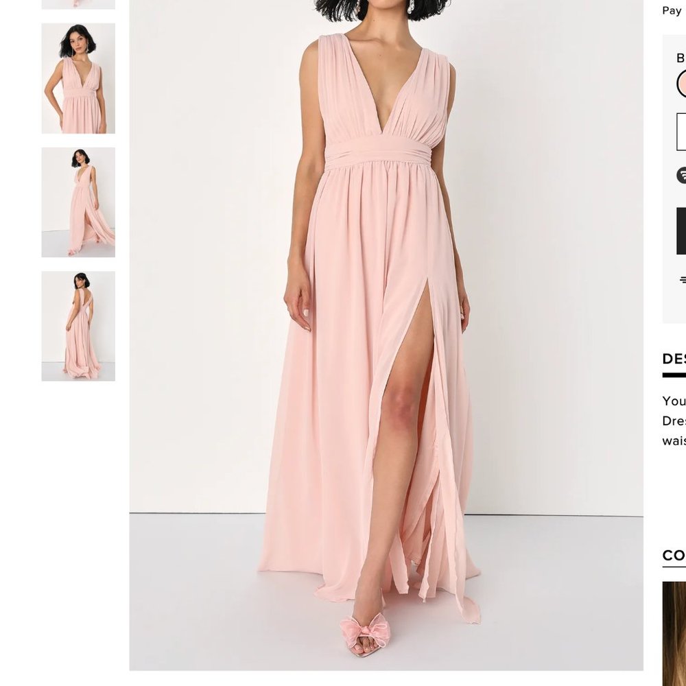 Heavenly Hues Blush Maxi Dress